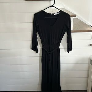 Calvin Klein one piece jumpsuit black size 2 pretty flared sleeve
